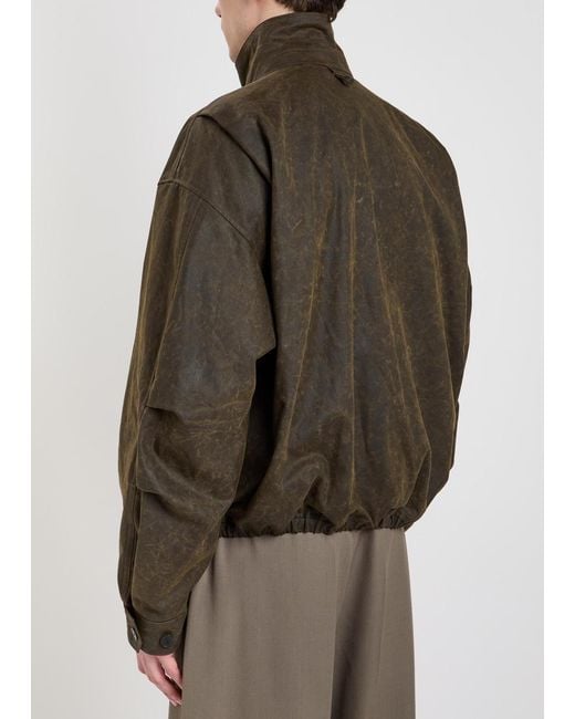 Calvin Klein Green Donald Patch-Pocket Waxed Cotton Jacket for men