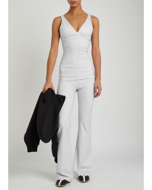 Tala White Dayflex V-Neck Stretch-Jersey Vest