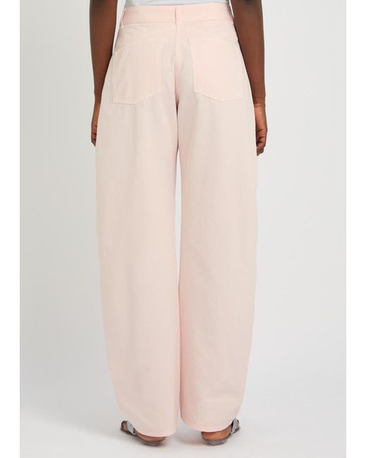 Alaïa Pink Barrel-Leg Jeans