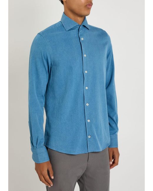 Aurélien Blue Chambray Shirt for men