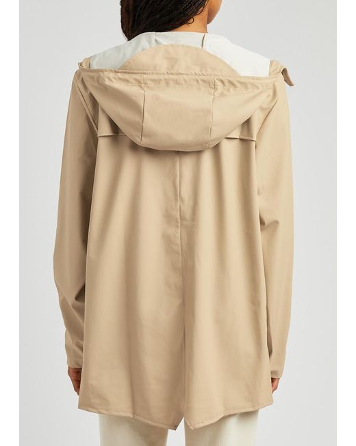 Rains Natural Hooded Rubberised Jacket