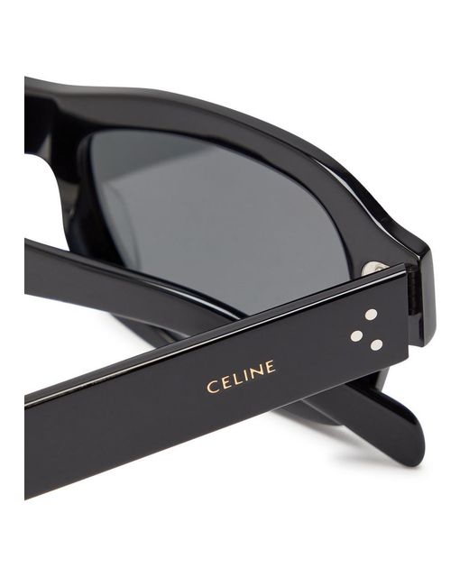 Céline Black 3 Dots Geometric Sunglasses for men