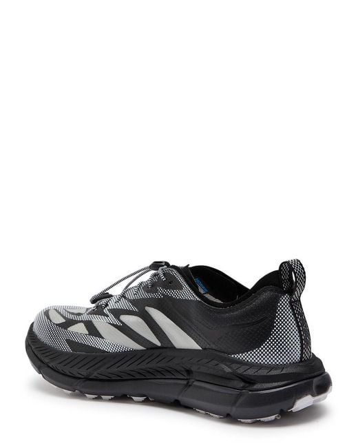 Hoka One One Black Mafate Speed 4 Lite Panelled Sneakers for men