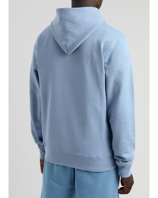 BBCICECREAM Blue Arch Logo Hooded Cotton Sweatshirt for men