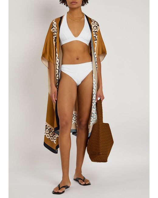 Max Mara White Ariella Halterneck Bikini Top