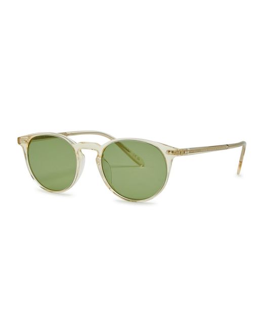 Oliver Peoples Green Riley Sun Round-frame Sunglasses for men