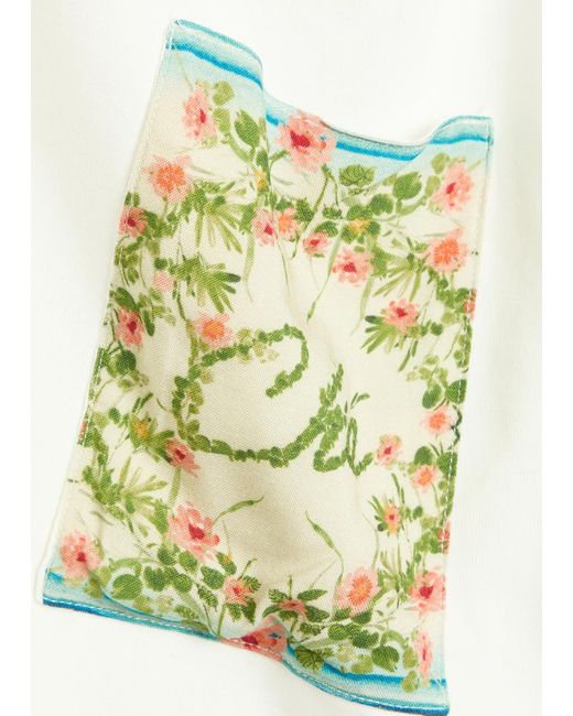 CHE White Bloom Cotton T-Shirt for men