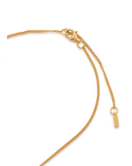 Nina Gordon Metallic Dented Medallion 14Kt Vermeil Necklace