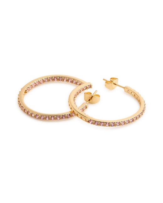 Crystal Haze Jewelry Metallic Mini Serena 18Kt-Plated Hoop Earrings