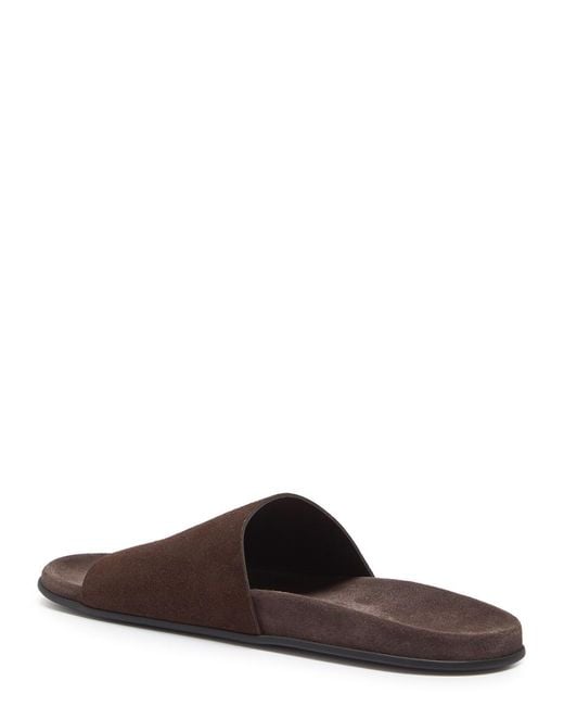 The Row Brown Hugh Suede Sliders