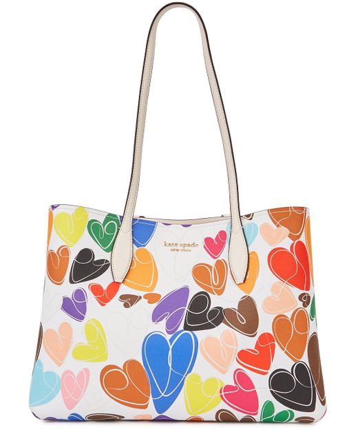 Kate Spade Multicolor All Day Large Heart-print Tote