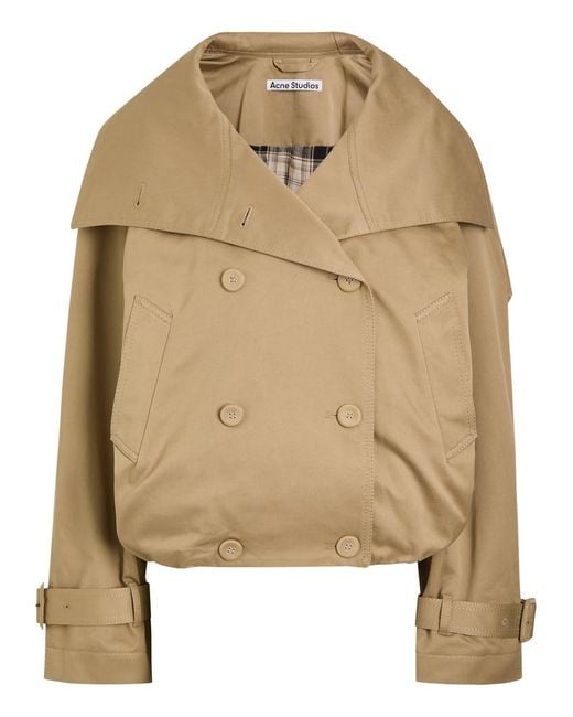 Acne Natural Oriso Double-Breasted Twill Jacket