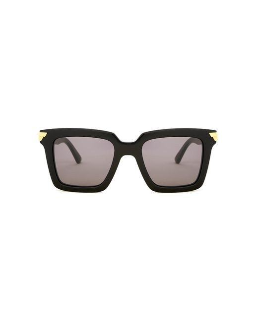 Bottega Veneta Black Square-Frame Sunglasses, Sunglasses, Tone