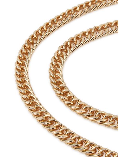 Chained & Able Metallic Curb 18Kt-Plated Jean Chain, Chain, Lobster Clasp for men