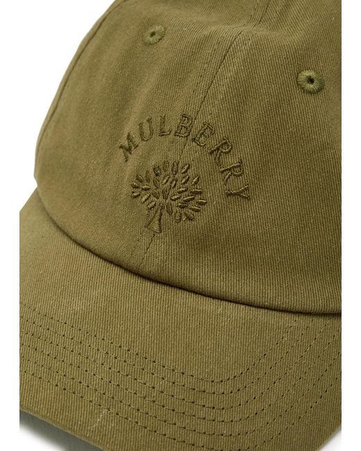 Mulberry Green Logo-Embroidered Cotton Cap for men