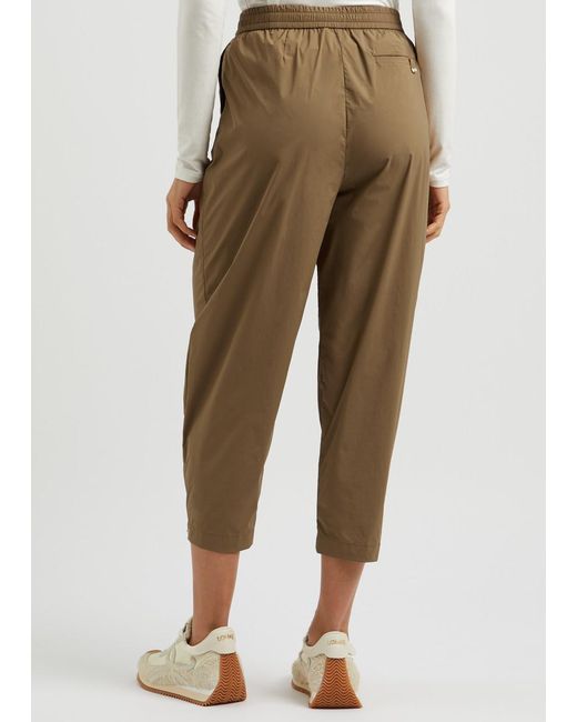 Herno Natural Cropped Tapered Nylon Trousers