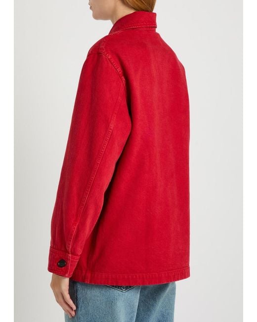 Nili Lotan Red Leroy Denim Jacket