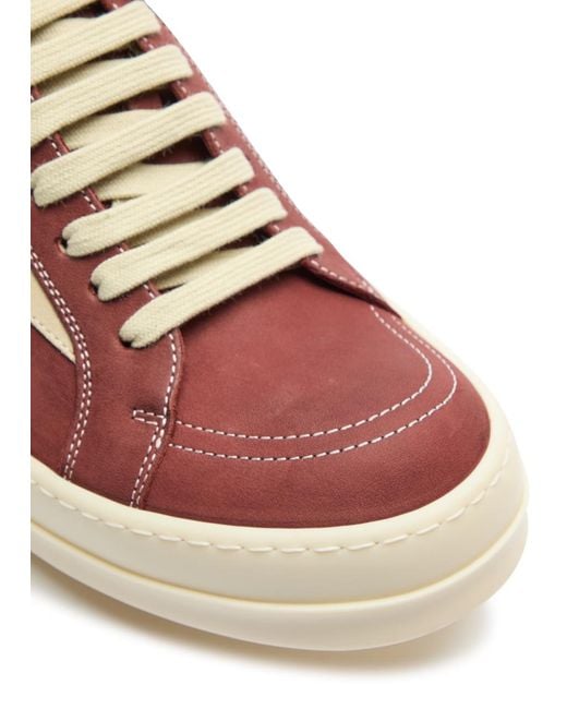 Rick Owens Brown Suede And Leather Sneakers for men