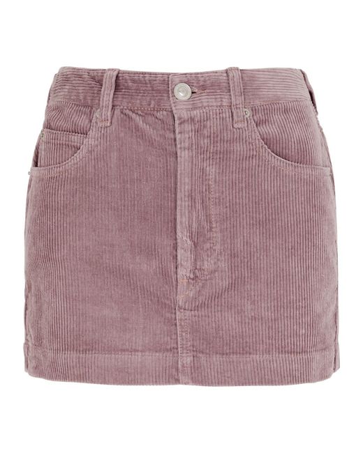 Isabel Marant Purple Rania Corduroy Mini Skirt