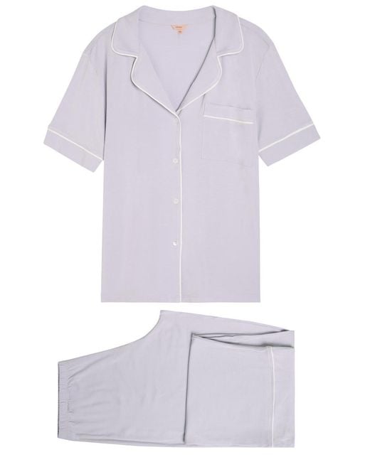 Eberjey Purple Gisele Jersey Pyjama Set