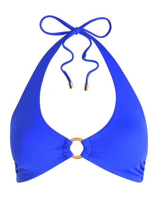 Away That Day Blue Lido Unidici Scoop Neck Designer Bikini, Ivory, M