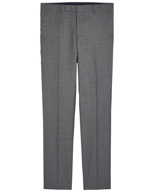 Paul Smith Gray Tailored Slim Tapered-Leg Wool Trousers for men