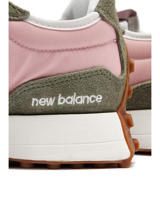 New Balance White 327 Panelled Canvas Sneakers
