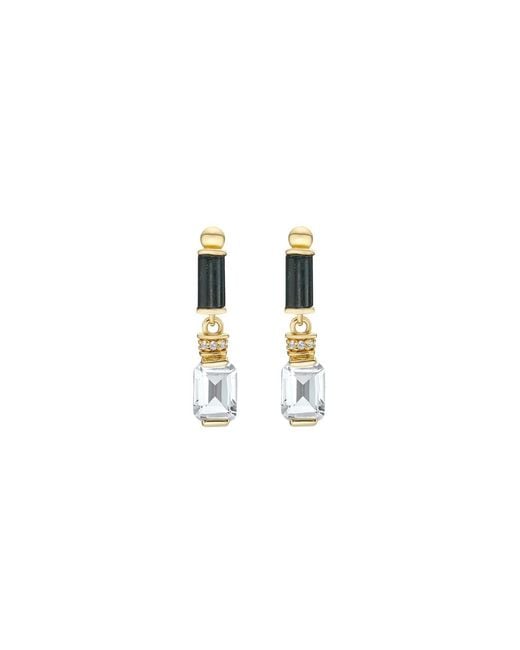 V By Laura Vann White Laura Vann Embellished 18Kt Vermeil Drop Earrings