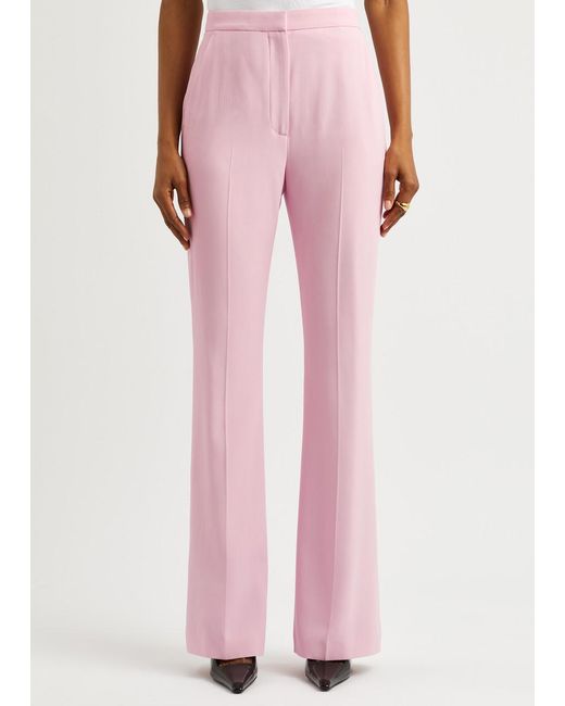 Alexander McQueen Pink Straight-Leg Crepe Trousers