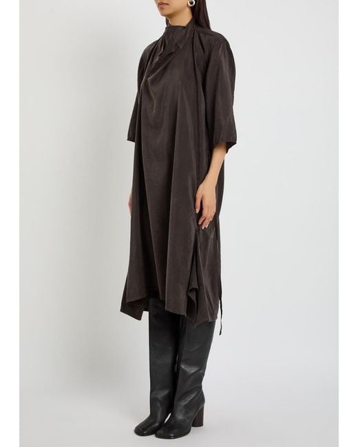 Lemaire Black Silk-Blend Midi Dress