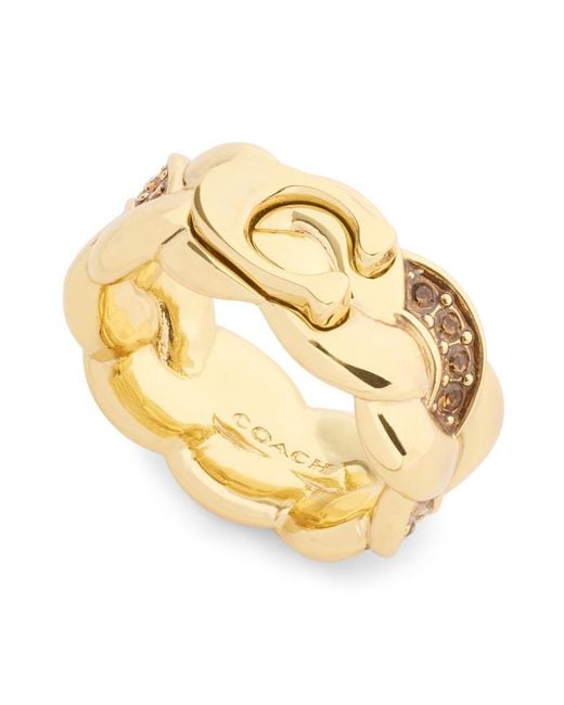 COACH Metallic Braided Ring