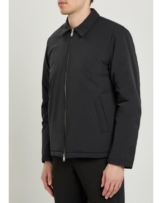 L'Estrange Black Hydrotech Padded Shell Jacket for men