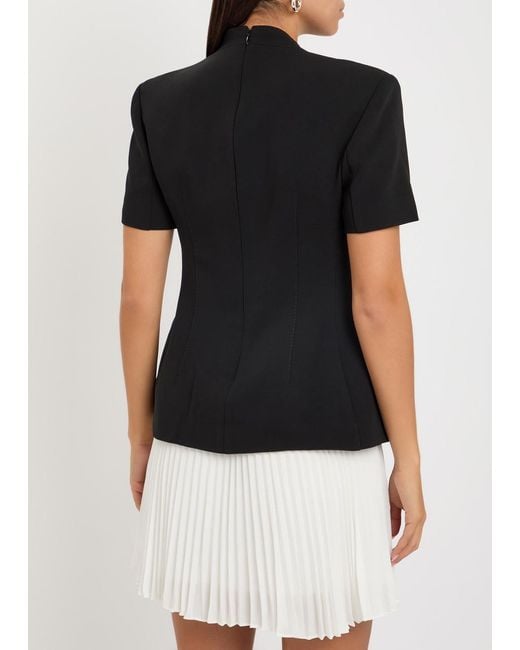 Jonathan Simkhai Black Leah Tailored Blazer Crepe Mini Dress