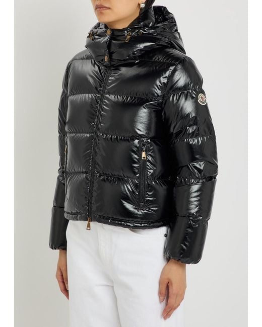 Moncler Black Niveole Padded Hooded Nylon Jacket