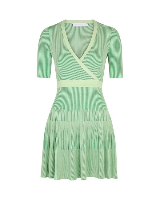 Jonathan Simkhai Green Nadya Ribbed-Knit Mini Dress