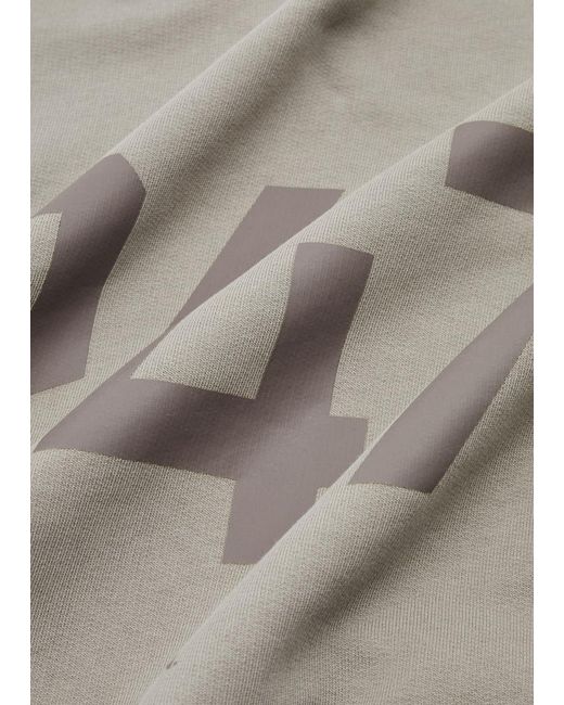 Represent Gray 247 Printed Hooded Cotton Sweatshirt for men