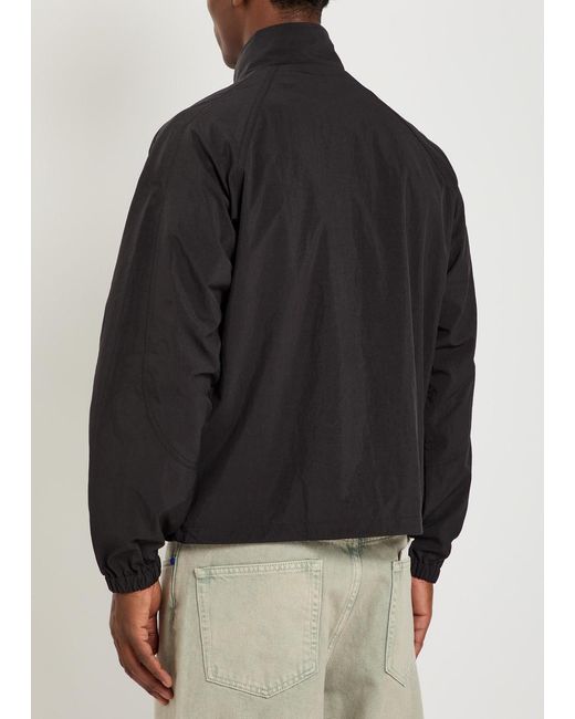 Picante Black Boxy Nylon Track Jacket for men