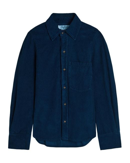 Victoria Beckham Blue Corduroy Shirt