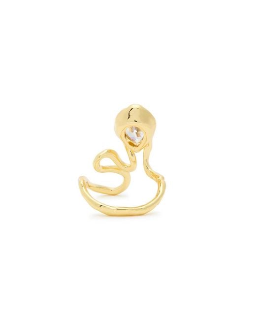 Alexis Metallic Asterales Floating Vine 14Kt-Plated Ring