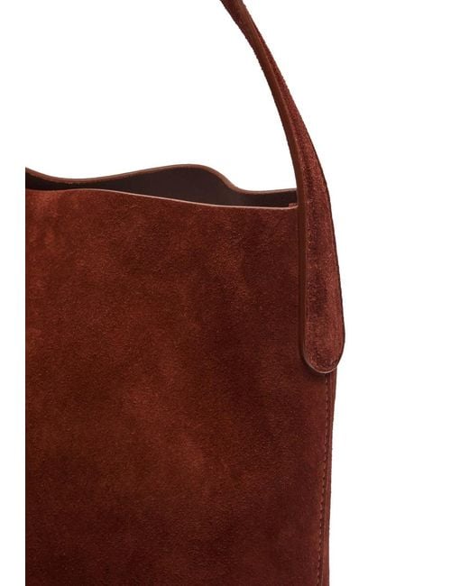 Mansur Gavriel Brown Cabas Everyday Suede Tote