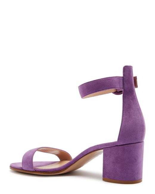 Gianvito Rossi Pink Versilia 60 Suede Sandals