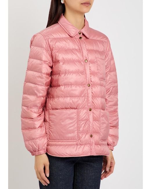 Moncler Pink Fouine Quilted Nylon Jacket