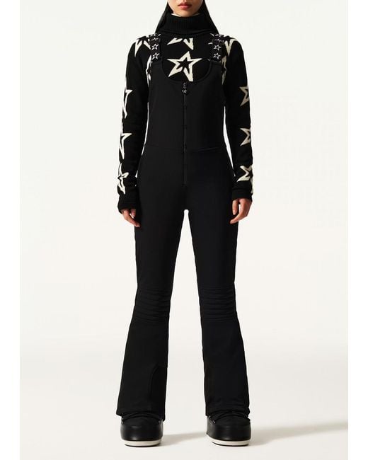 Perfect Moment Blue Flared-Leg Bib Ski Pants