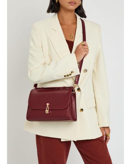 Gabriela Hearst Purple Leonora Medium Leather Top Handle Bag