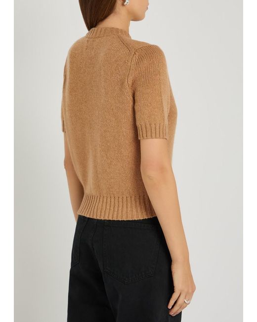 Khaite Natural Nora Stretch-Cashmere Cardigan