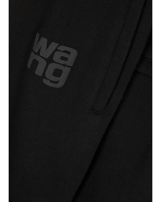 T By Alexander Wang Black Alexanderwang. T Glittered Logo Jersey Sweatpants
