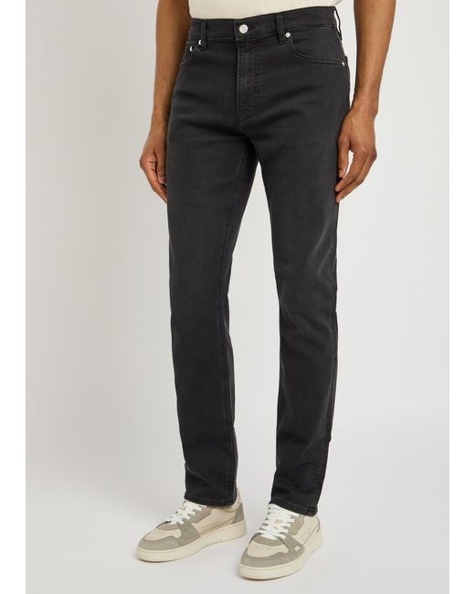 FRAME Black Modern Straight-Leg Jeans for men