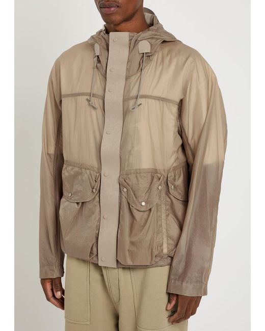 C P Company Brown Skye Panelled Shell Jacket for men