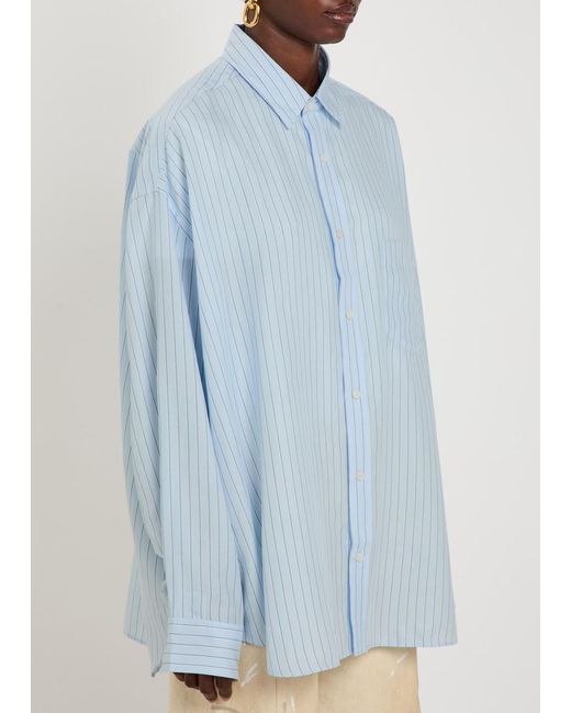 Acne Blue Striped Woven Shirt