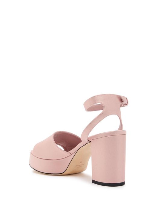 Totême  Pink 90 Satin Platform Sandals